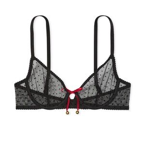 Victoria's Secret Jingle Bells Mesh Unlined Demi Bra | Very Sexy